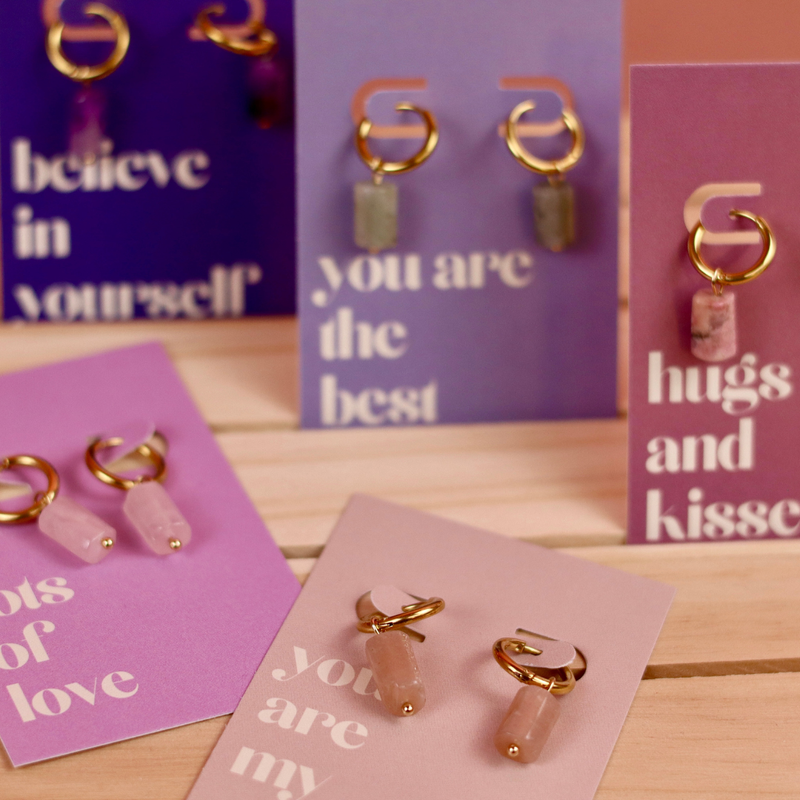 Earring MESSAGE - You are my sunshine-zoom-