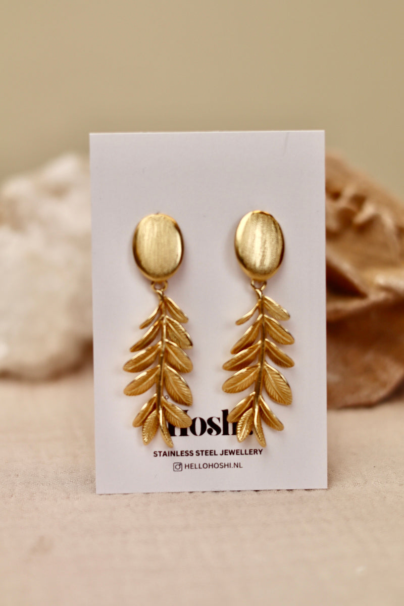 Earrings - Golden flowers-zoom-