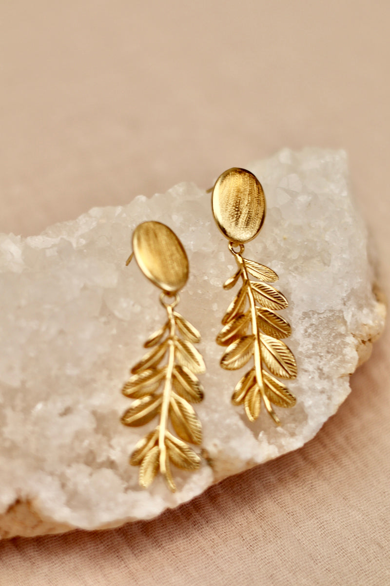 Earrings - Golden flowers-zoom-