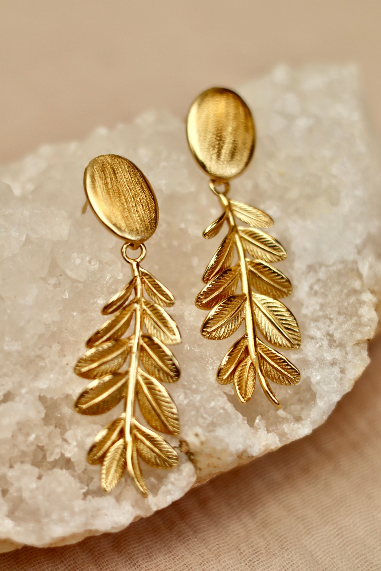 Earrings - Golden flowers