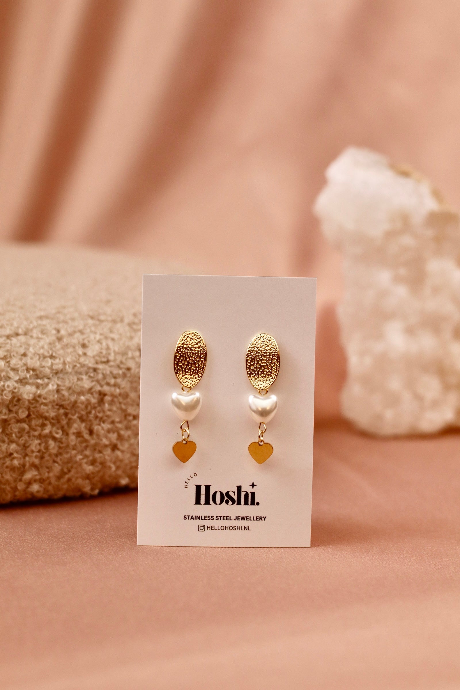 Earrings - Serene heart