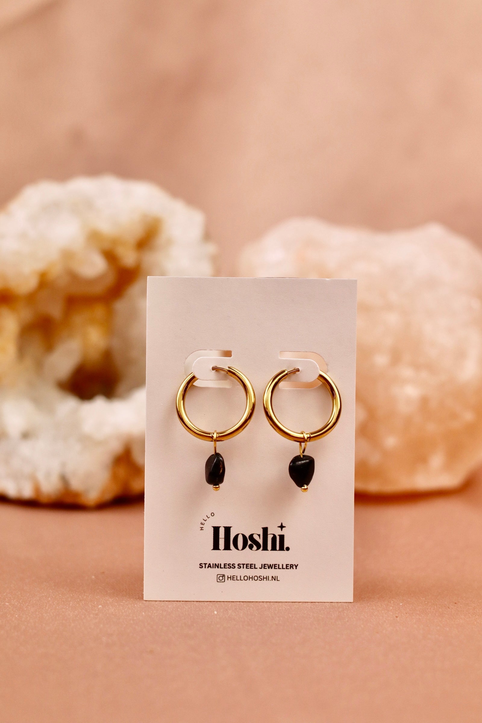 Earrings - Luna onyx