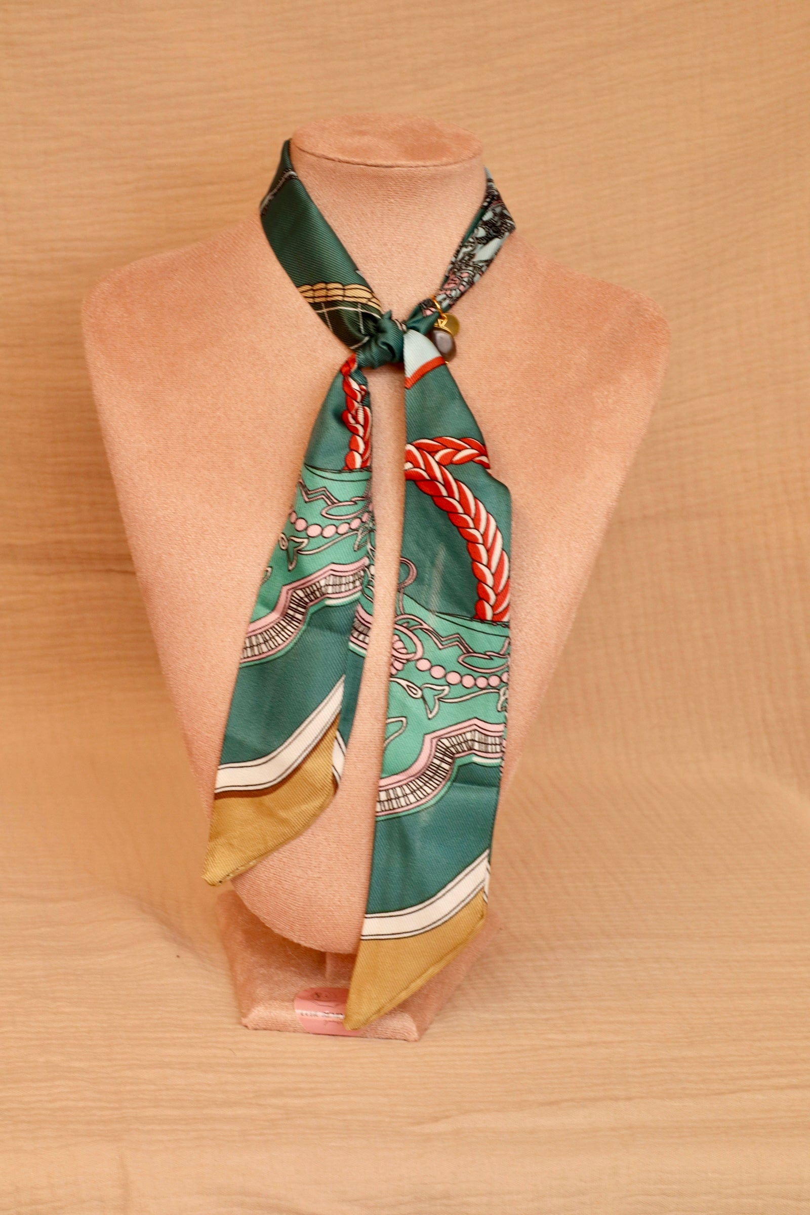 BANDANA necklace - blue flower-zoom-1