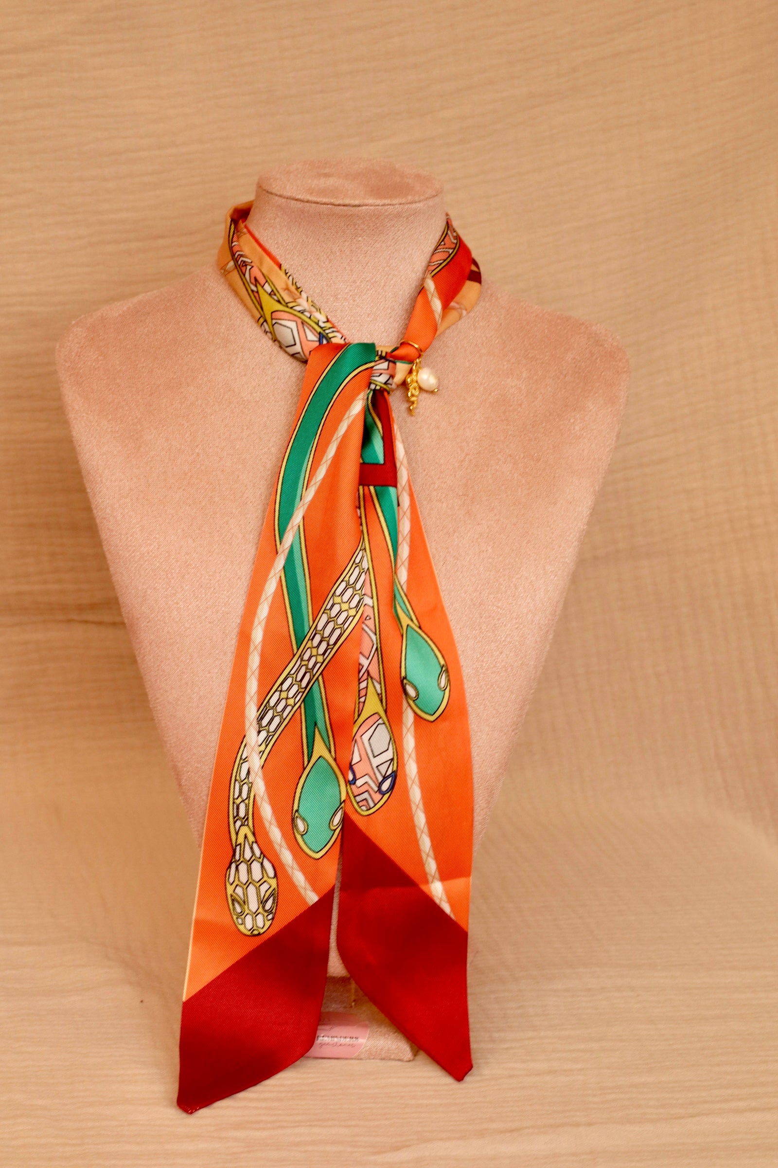 BANDANA necklace - orange snake