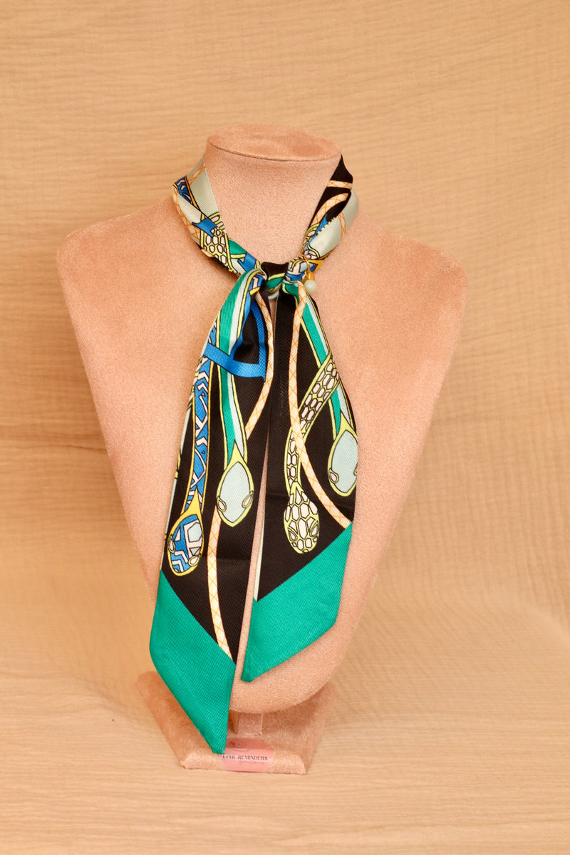 BANDANA necklace - green snake-zoom-
