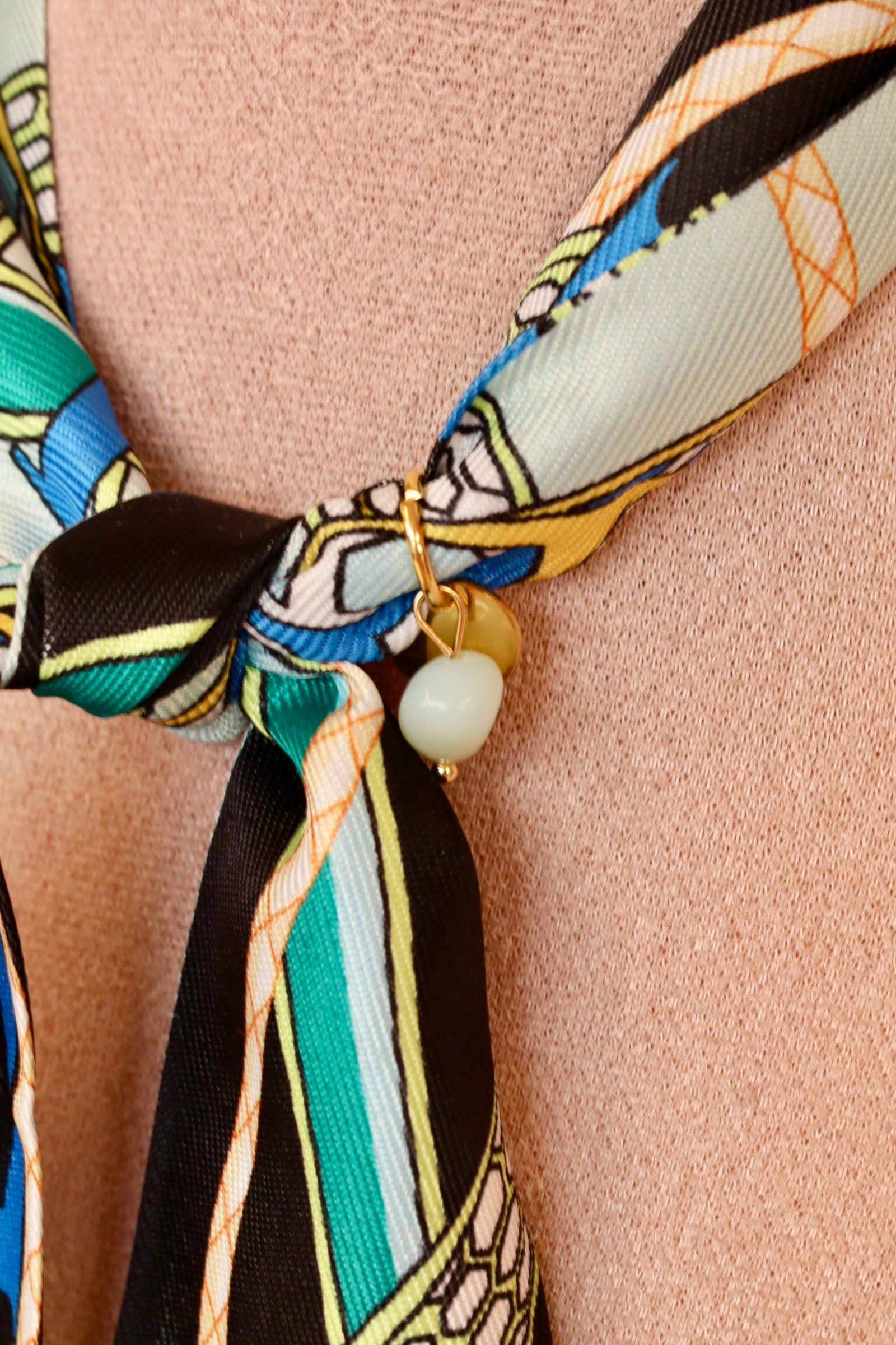 BANDANA necklace - green snake