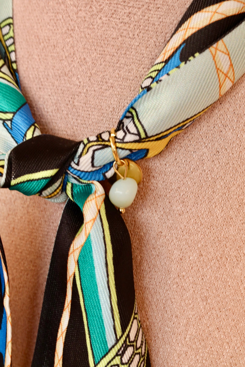 BANDANA necklace - green snake-zoom-