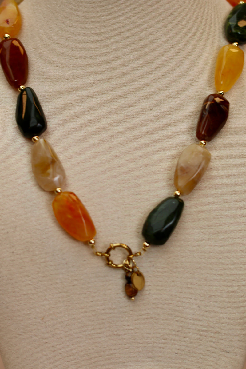 Necklace COSMIC - tiger eye-zoom-