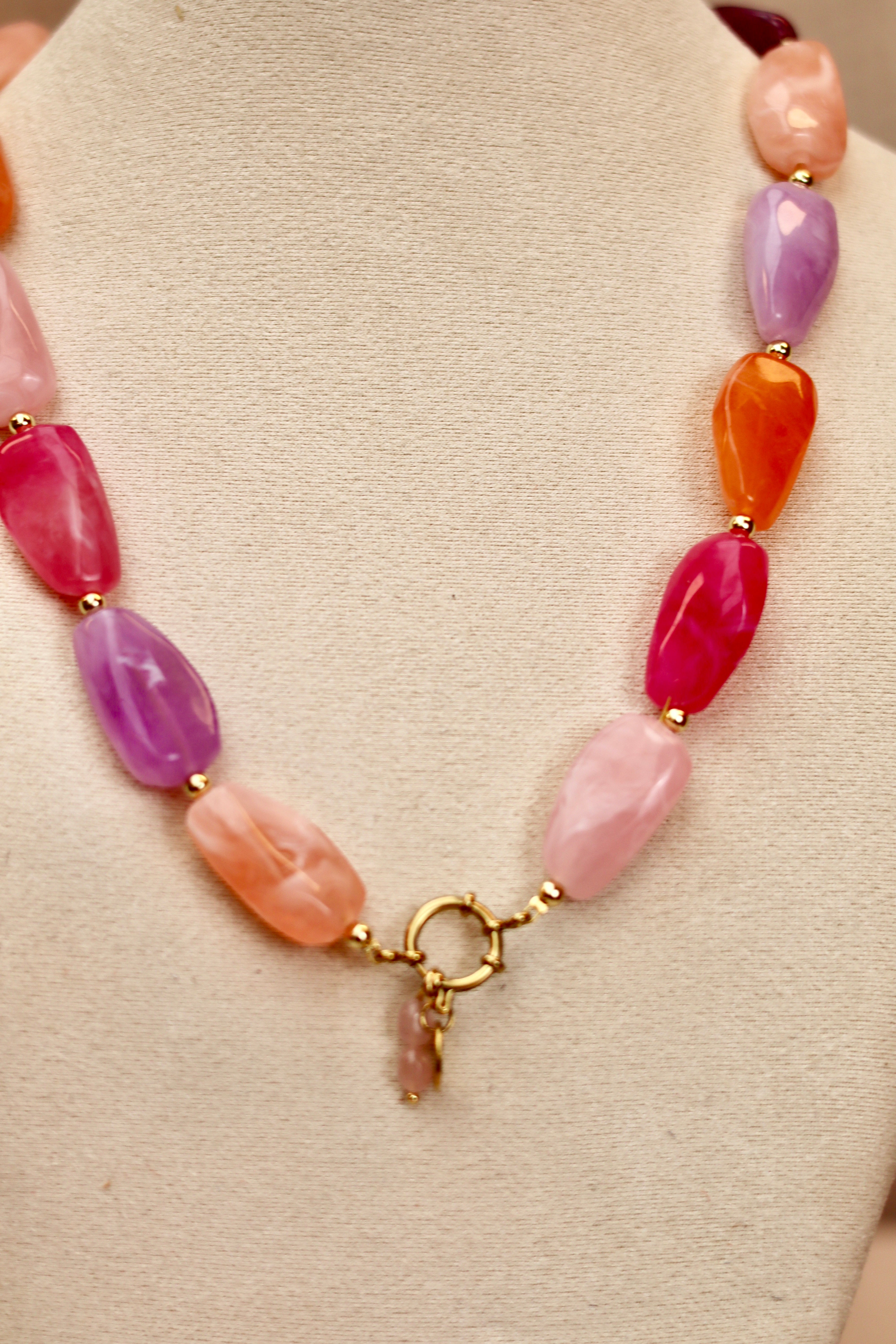Necklace COSMIC - rose quartz