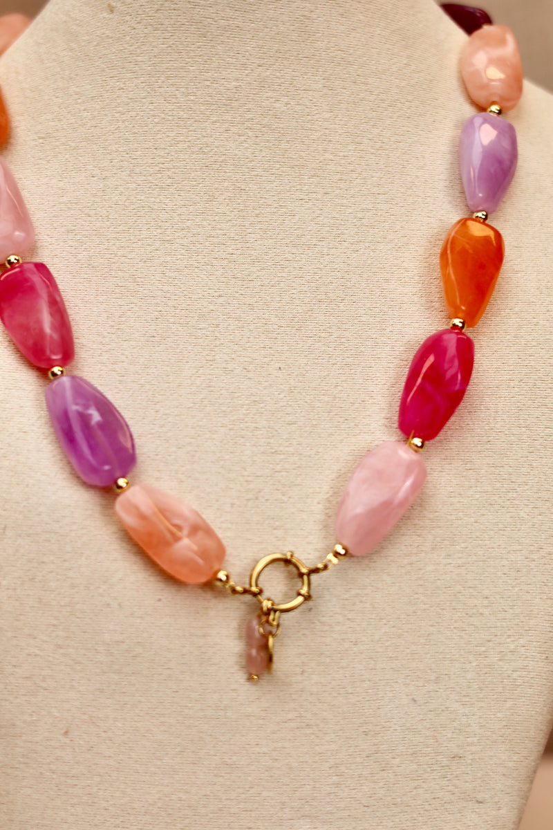 Necklace COSMIC - rose quartz-zoom-
