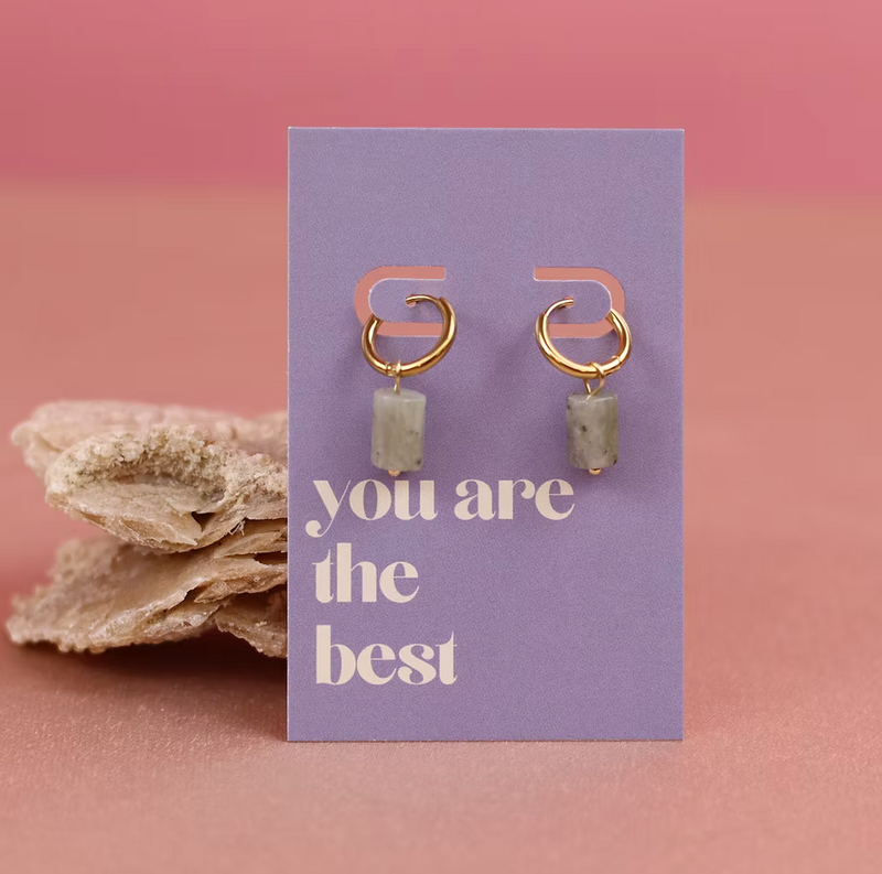 Earring MESSAGE - You are the best-zoom-