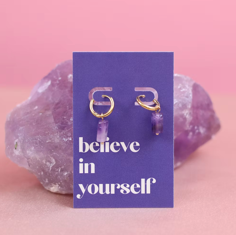 Earring MESSAGE - Believe in yourself-zoom-1