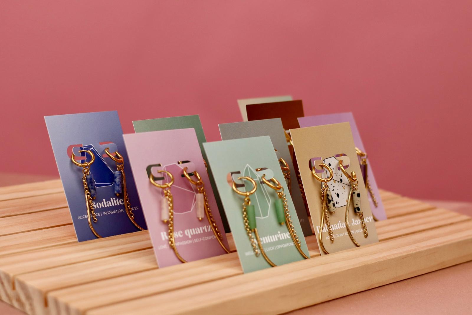 Earring BASIC - Chain luxe (set of 5)-zoom-1