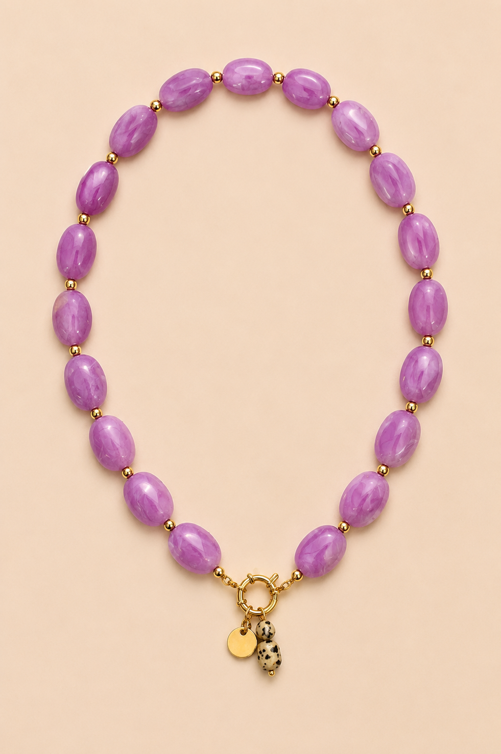 Necklace COSMIC - Dalmatian jasper-zoom-1